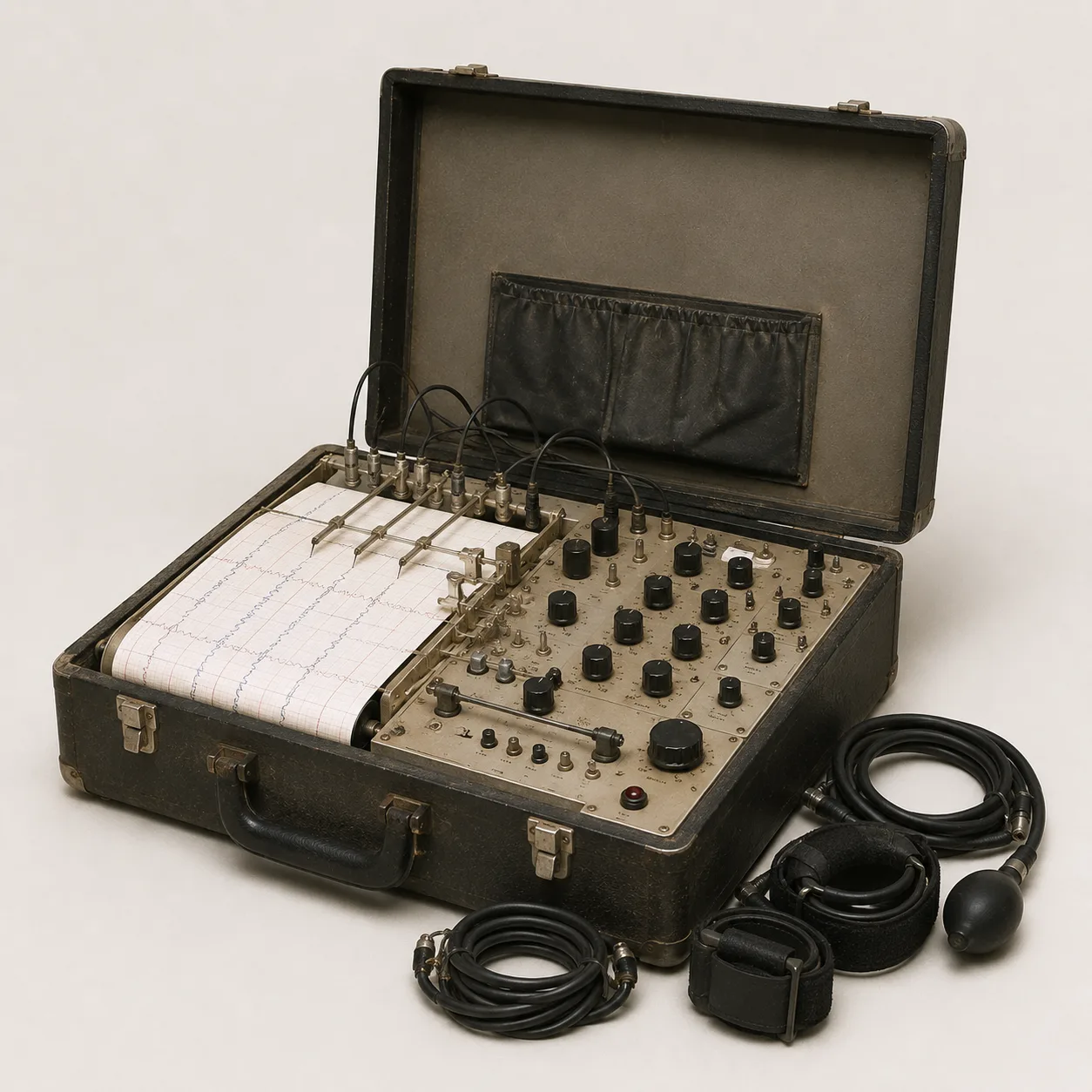 A polygraph lie-detector machine of the kind Hawks investigator Karl Sander was subjected to over the missing cocaine - a test the Madlanga Commission heard was later found procedurally flawed.
