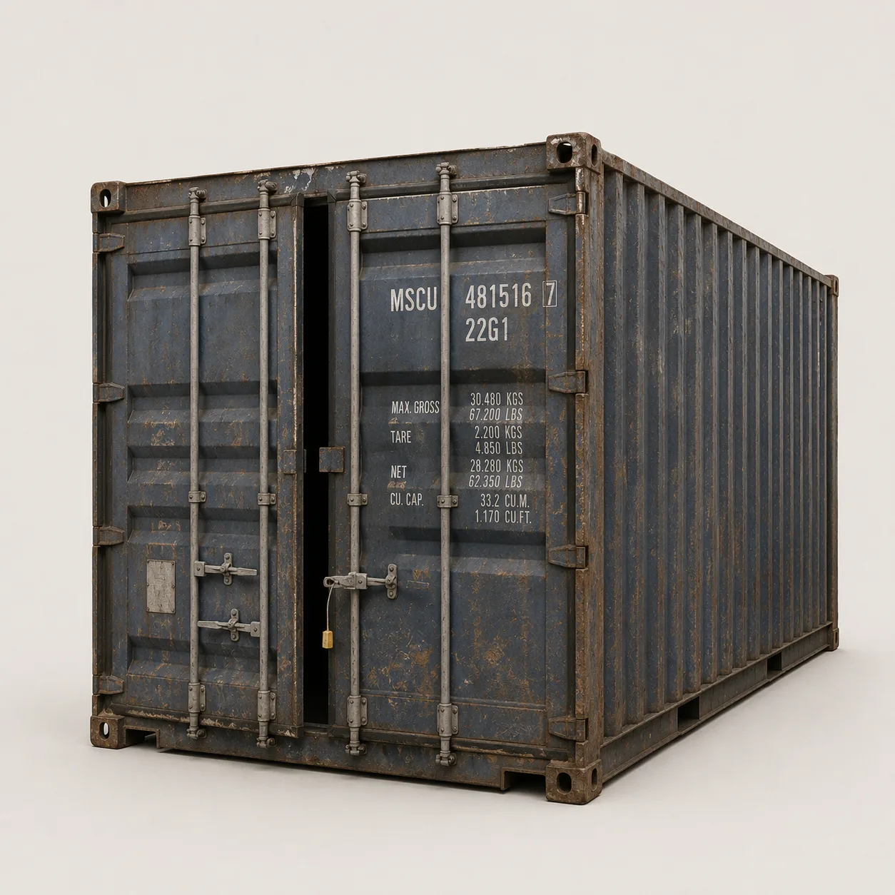 A Durban-harbour shipping container of the type at the heart of the cocaine smuggling examined by the Madlanga Commission - allegedly opened prematurely by rogue officers and photographed by port insiders.